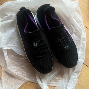 Black and Purple Athletic Sneakers